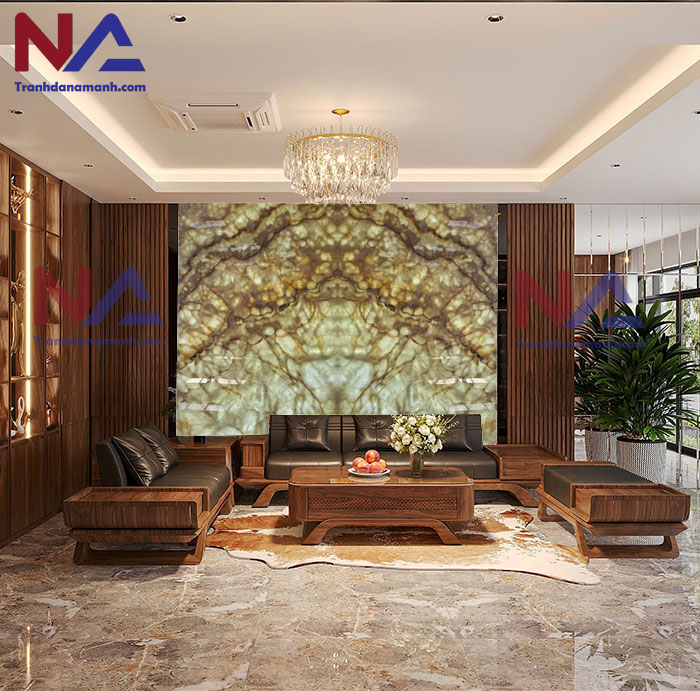 Tranh đá Onyx xuyên sáng TDONYX-GD02