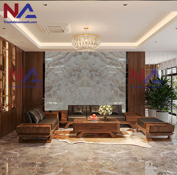 Tranh đá Onyx xuyên sáng TDONYX-GD02