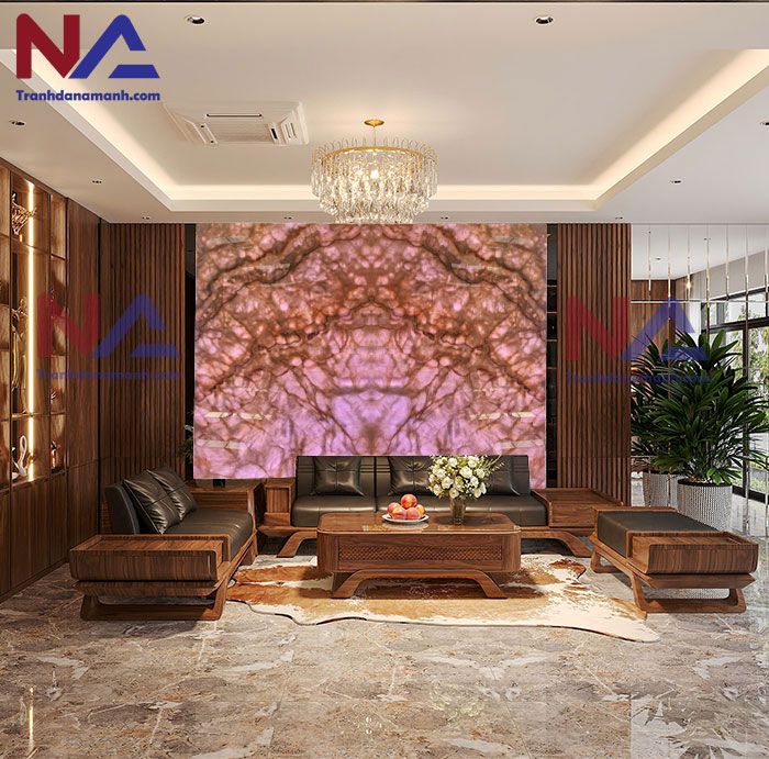 Tranh đá Onyx xuyên sáng TDONYX-GD02