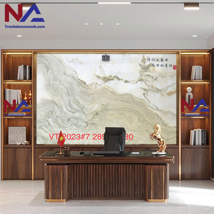 Tranh đá sơn thủy tự nhiên STVT-004 | dáng ngang