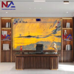 Tranh đá sơn thủy tự nhiên STVT-008 | dáng ngang