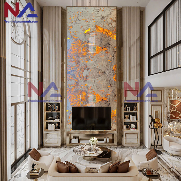 Tranh đá thông tầng xuyên sáng TTTC-009 | Ghép 2 tấm